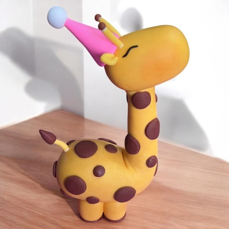 Pieza artesanal de porcelana fría hecha a mano en Taller Panda