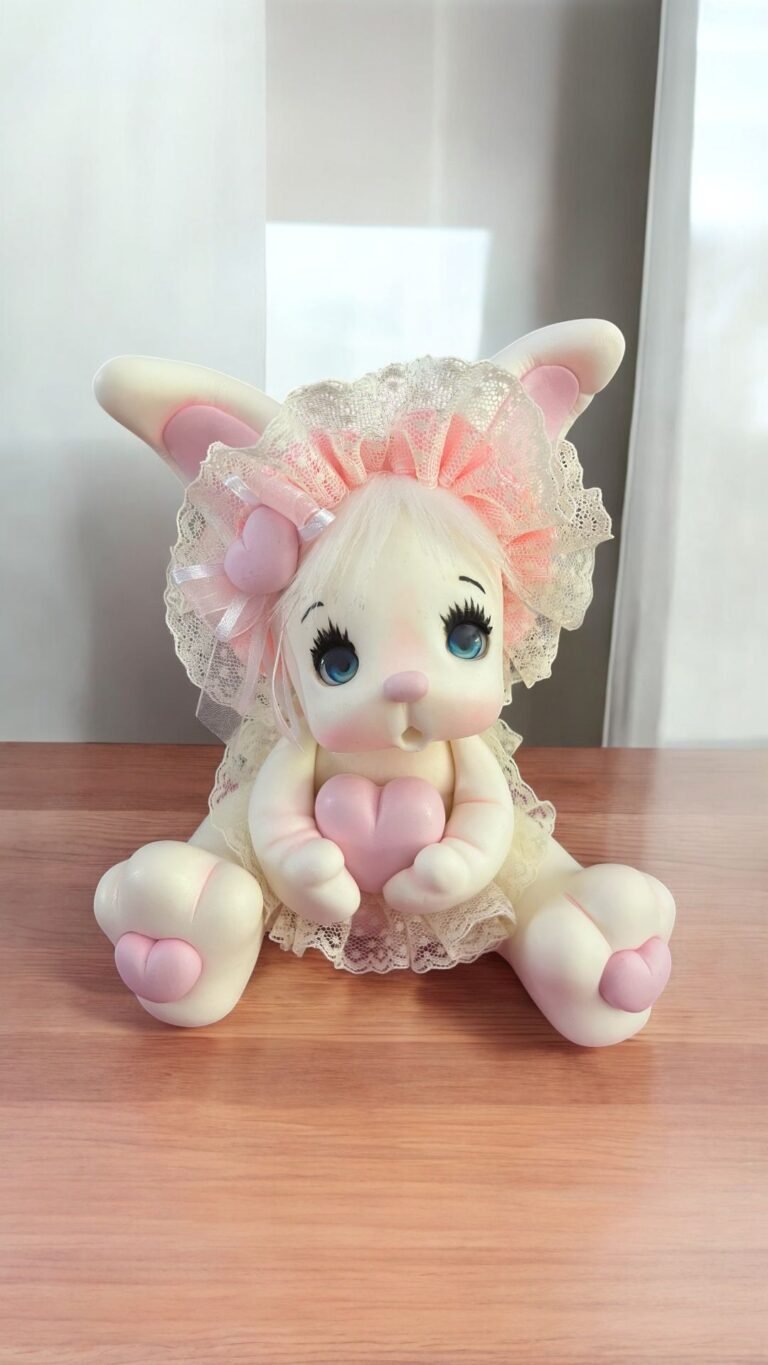Pieza artesanal de porcelana fría hecha a mano en Taller Panda