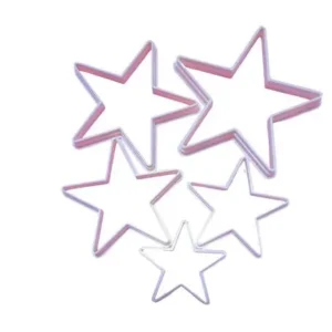 Estrellas x5: 9/8/7/6/5 cm