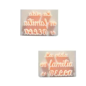 Sello "La vida en familia es bella" 6cm x 8mm (letras)