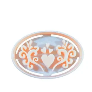 Sello corazón óvalo 9 cm (modelo 1)