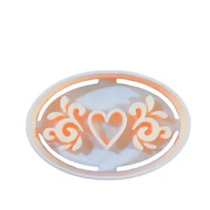Sello corazón óvalo 9 cm (modelo 2)