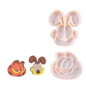 Sello + cortante Odette y Garfield 8 cm