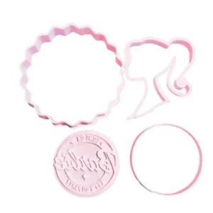 Silueta Barbie + marco 12 cm + sello Barbie + cortante 10 cm