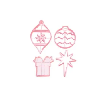 Kit cortantes navideños x4: 6 y 9 cm